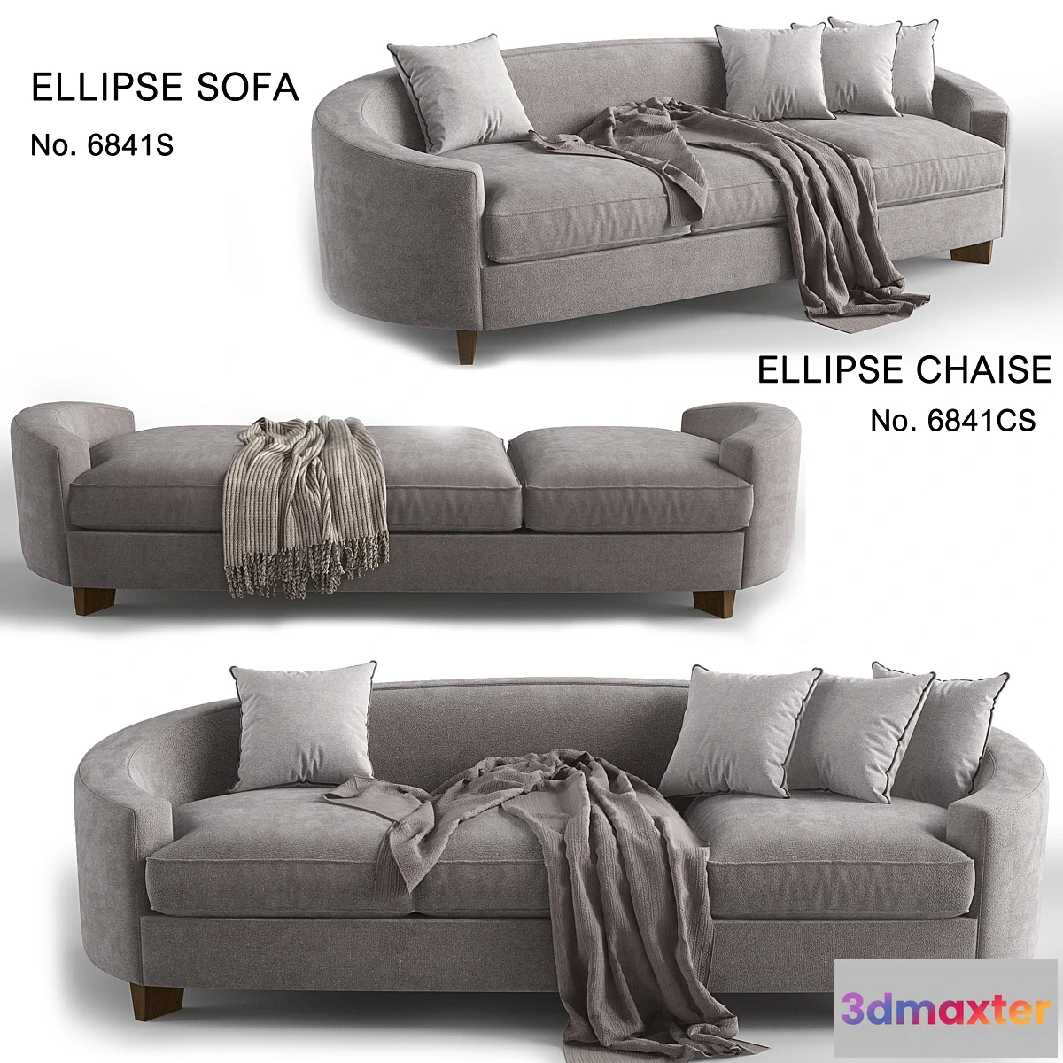 1441164 - BAKER ellipse chaise  No. 6841S 3D Max