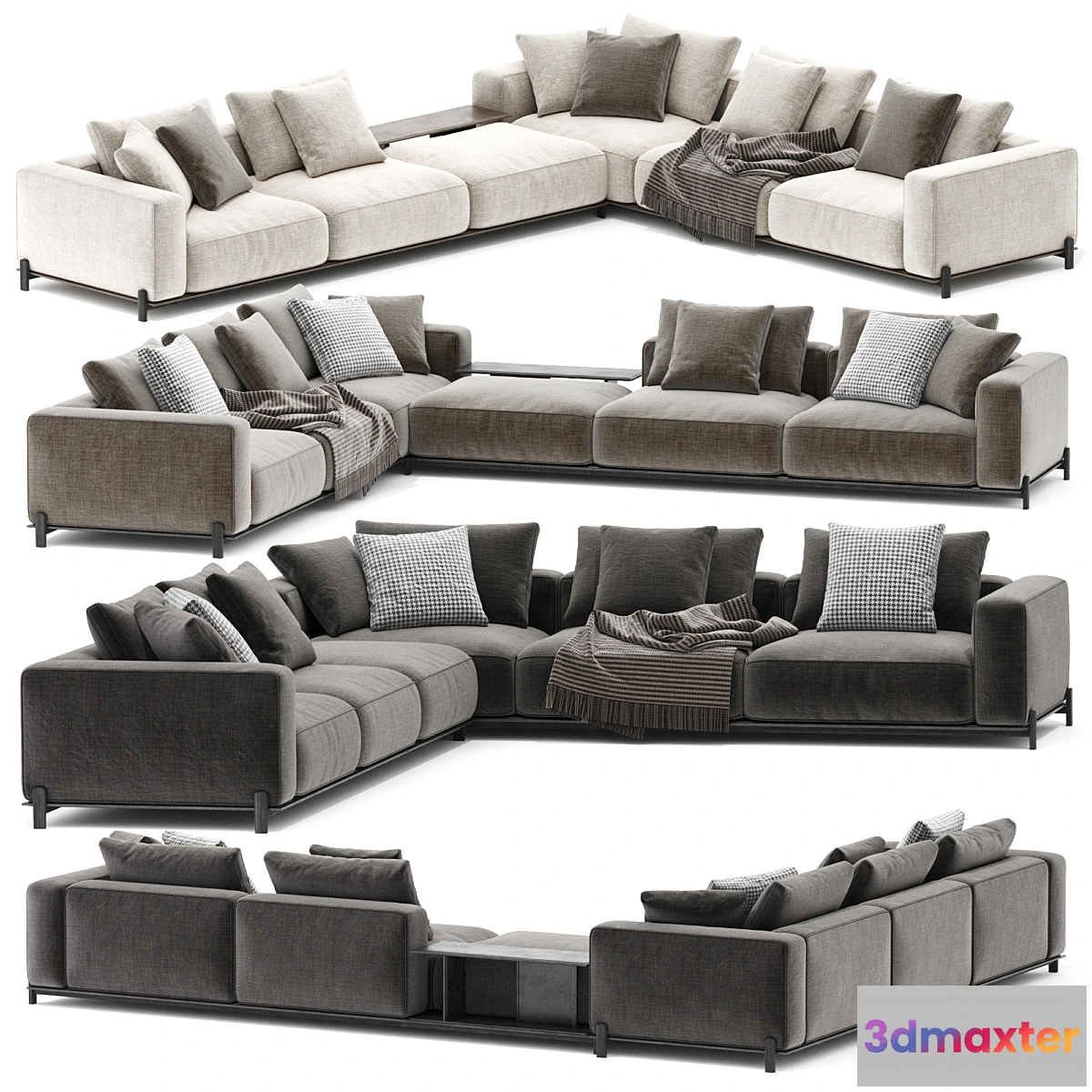 1441426 - Poliform Brera corner sofa 3D Max