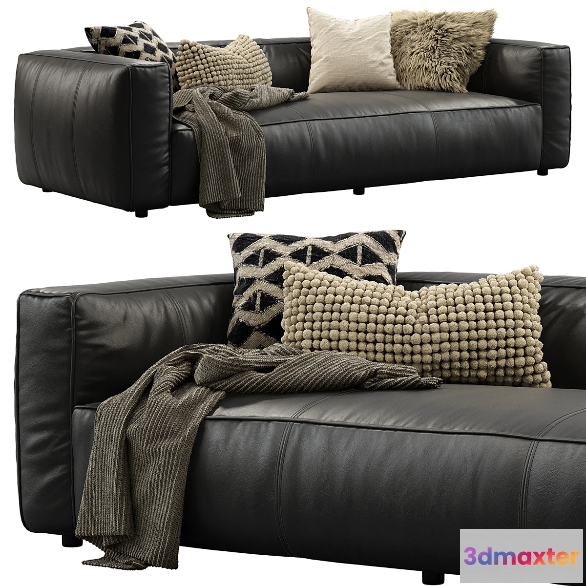 1441756 - Joybird Jaxon Leather Sofa 3D Max