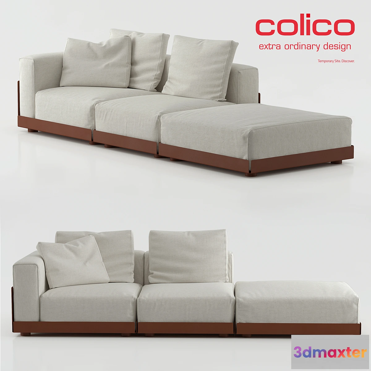 1441822 - ASAMI  White Sofa 3D Max