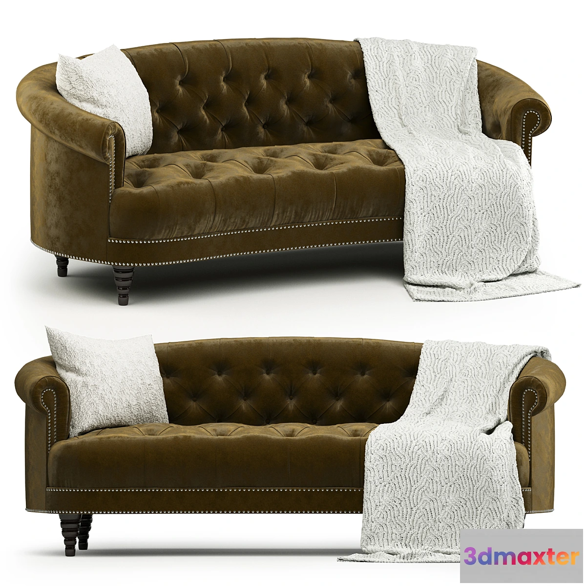 1442200 - Corbyn Rolled Arm Chesterfield sofa 3D Max