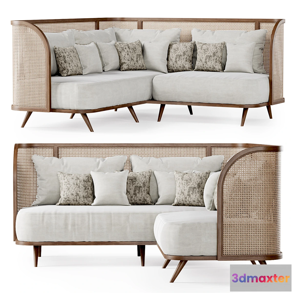 1442380 - Corner garden sofa HLS _ Rattan corner sofa 3D Max