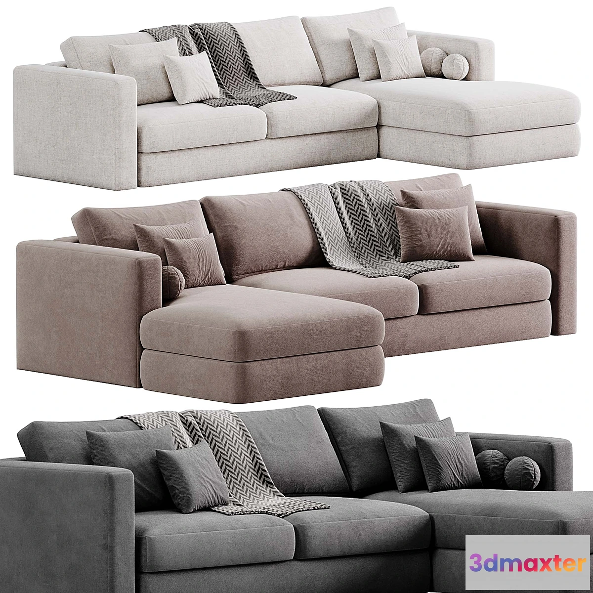 1442446 - Oceanside Sofa By Crateandbarrel 3D Max