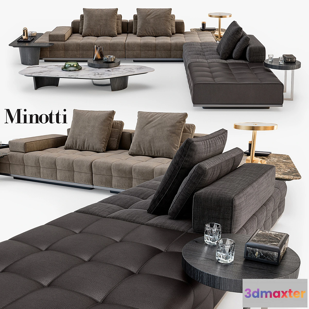 1442604 - Minotti Lawrence Clan seating system set_01 3D Max
