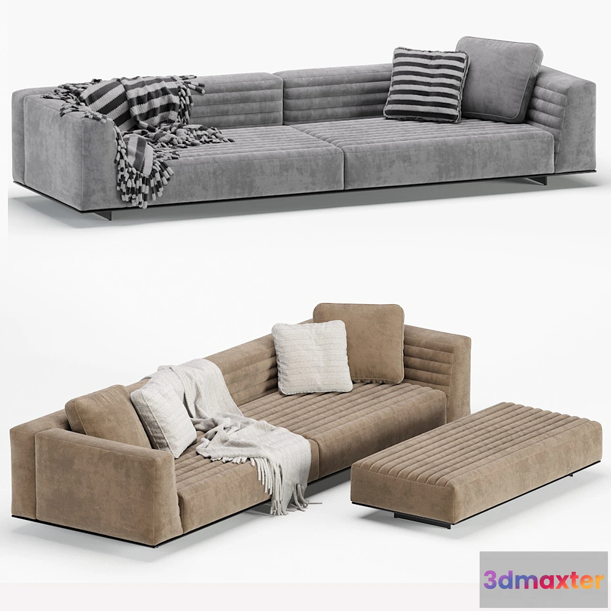 1442930 - Modular Roger Sofa Minotti 3D Max