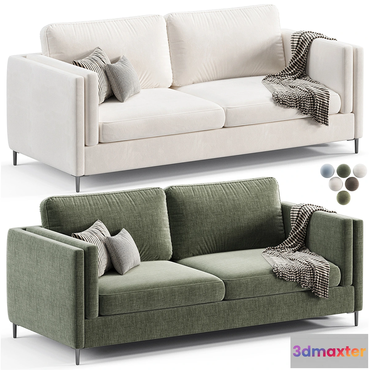 1443536 - Four Hands Emery Sofa Thames Coal 3D Max