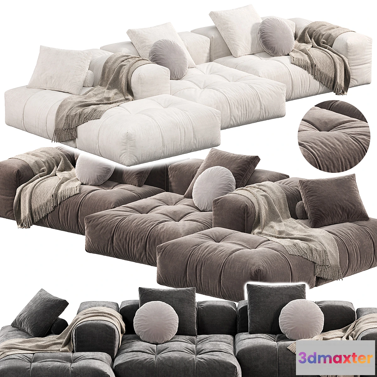 1443708 - PIXEL Sofa by Saba Italia 2 sofas 3D Max