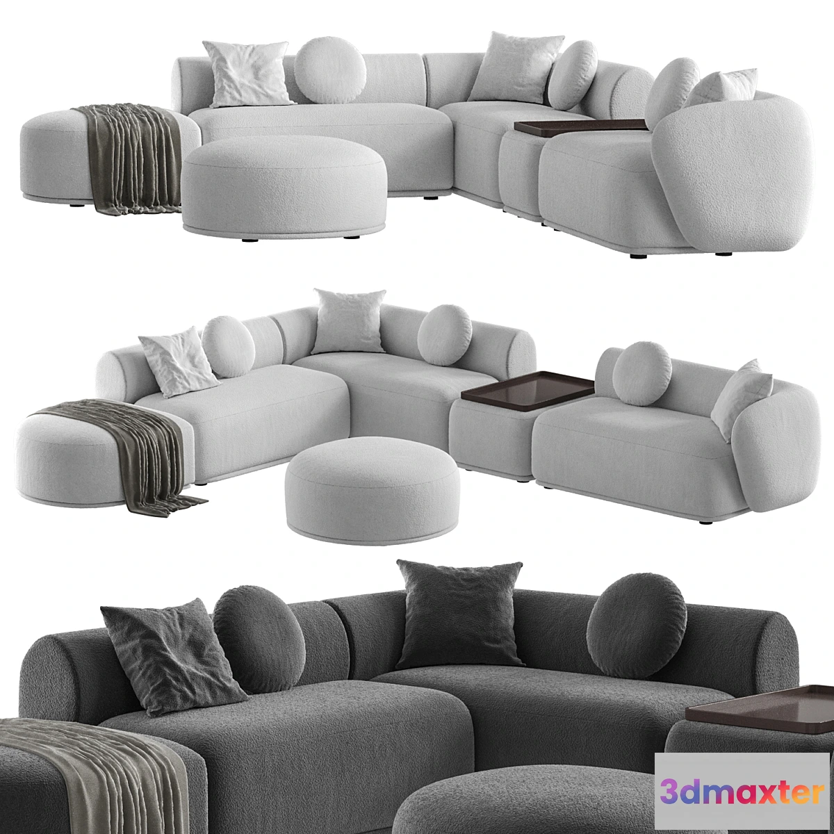 1444120 - Meridiani Rene sofa set 2 3D Max