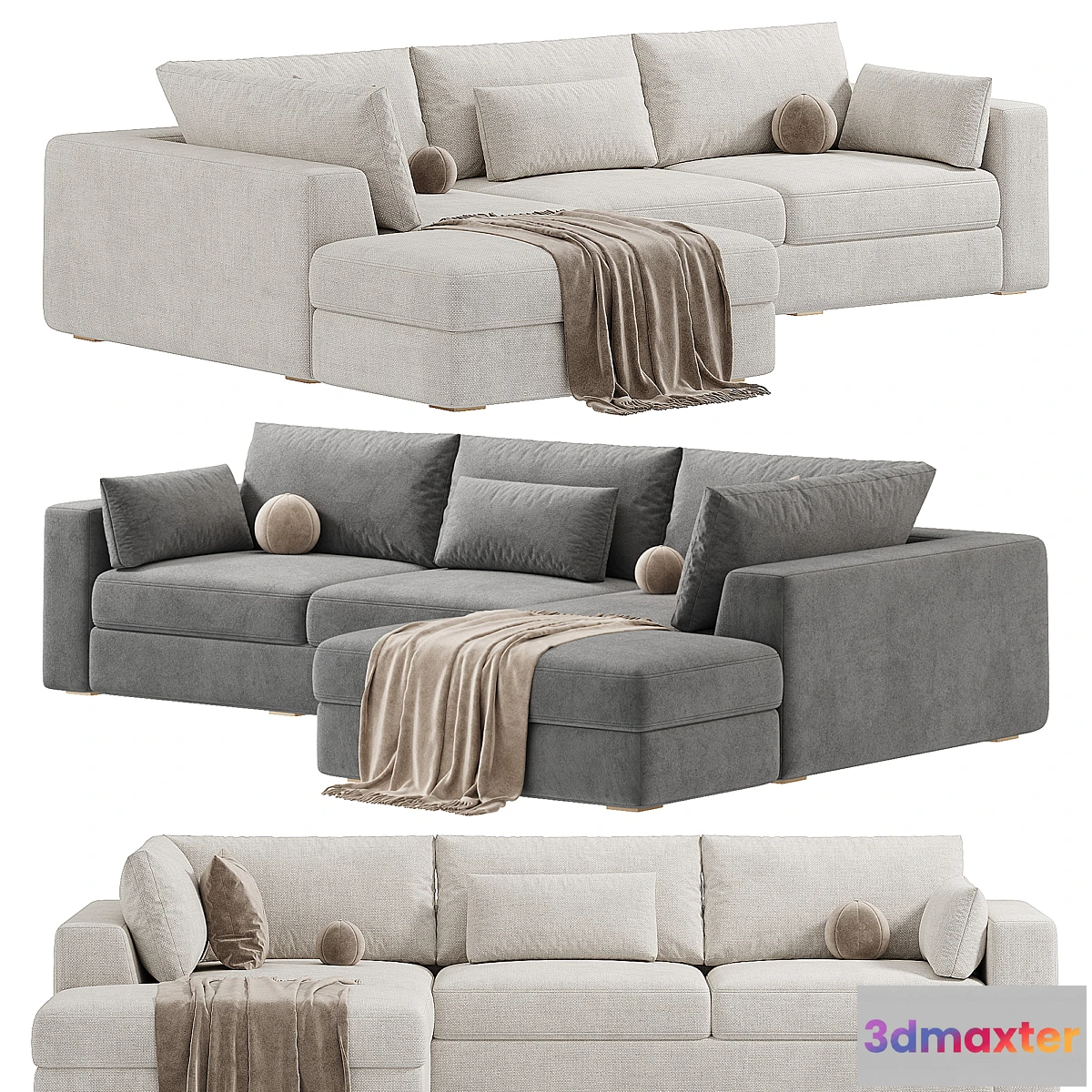 1444346 - Bumper Sectional Sofa 3D Max