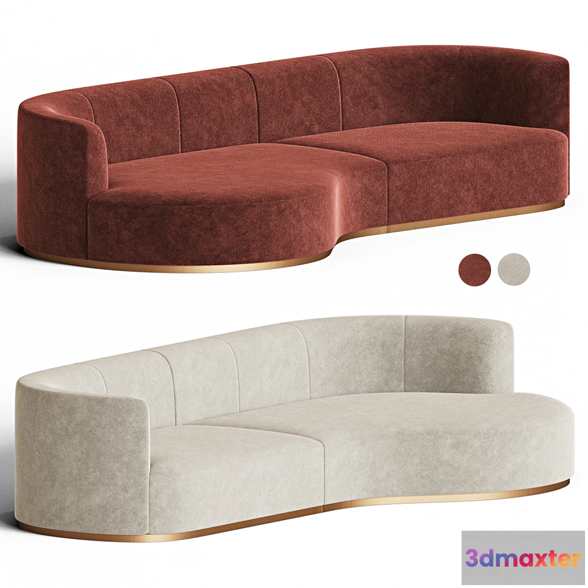 1444514 - Chloe curved sofa 3D Max
