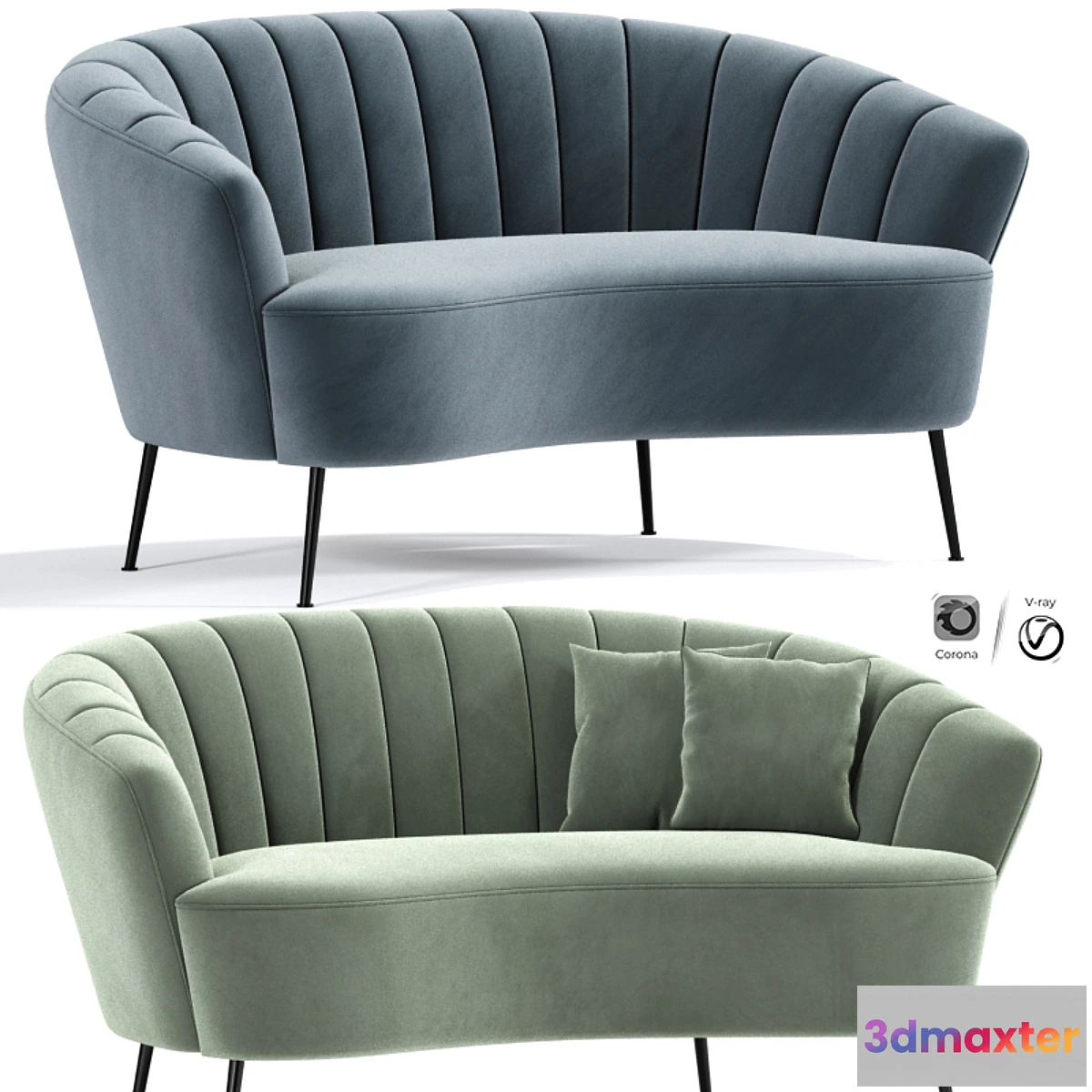 1444534 - Bonnie 2 seater loveseat sofa 3D Max