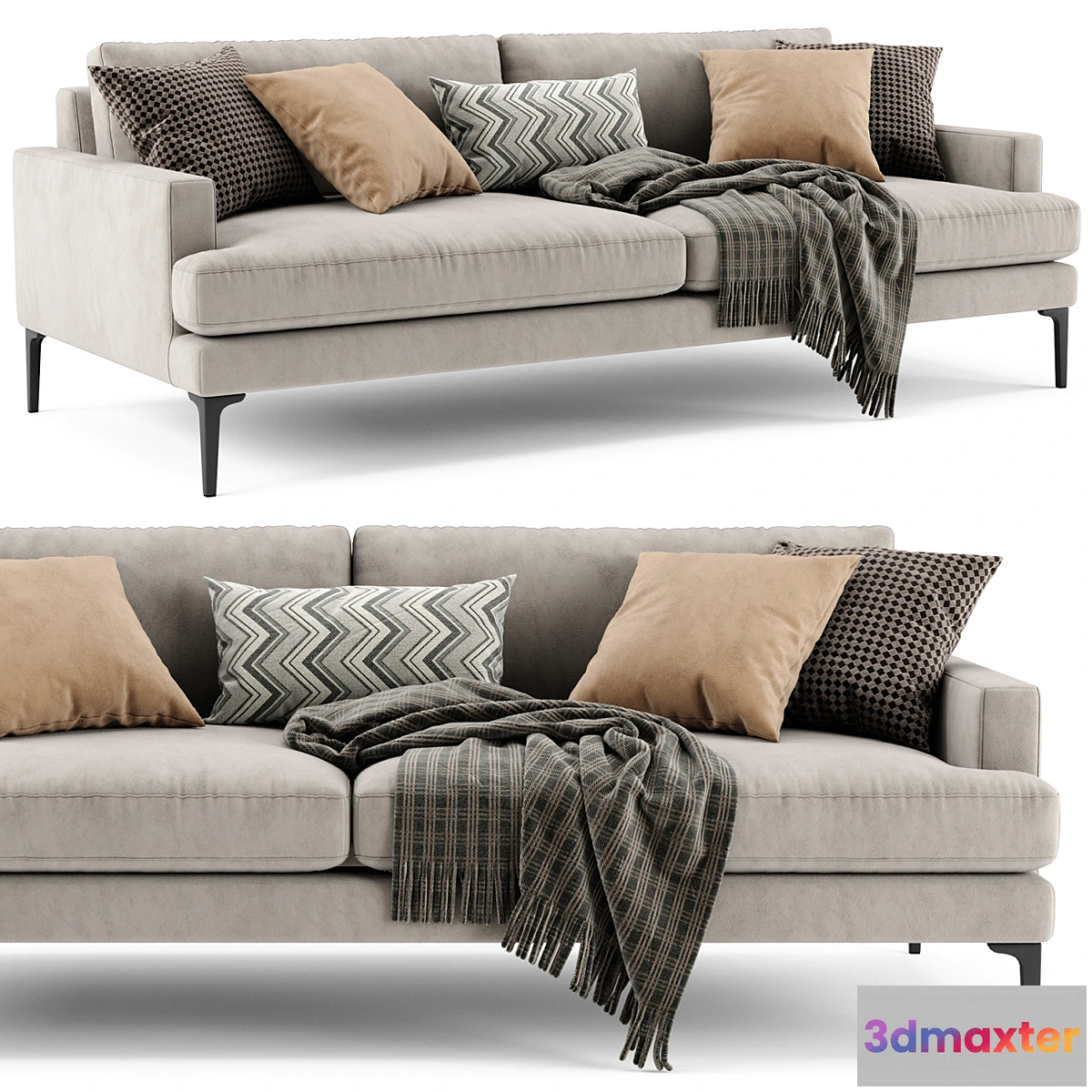 1444562 - West Elm Andes 2 Seats Sofa 3D Max