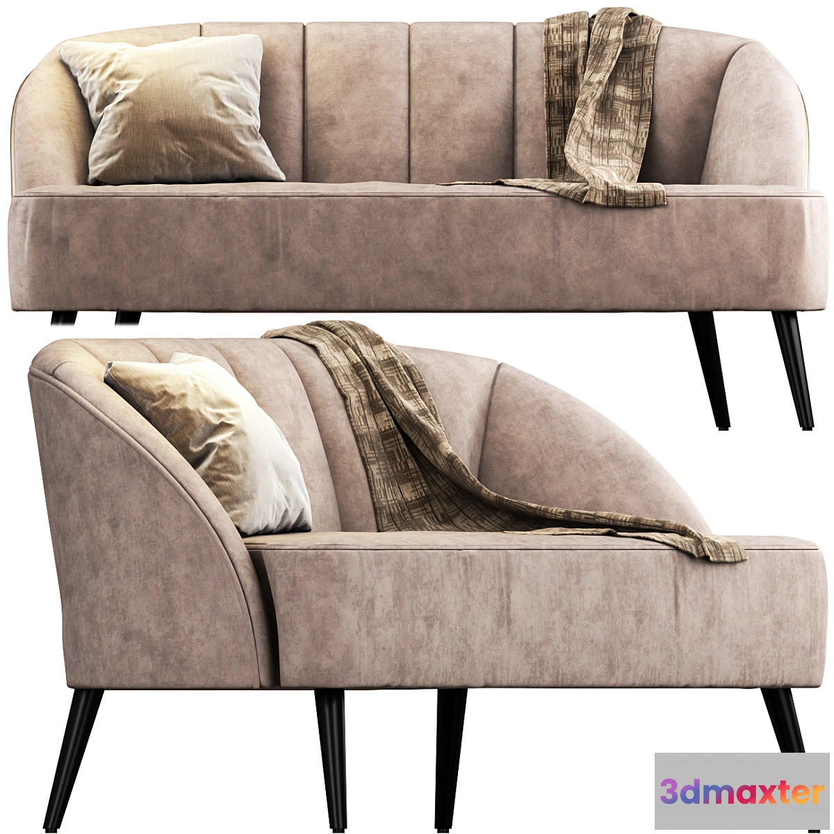 1444662 - Sofa hessian 3D Max
