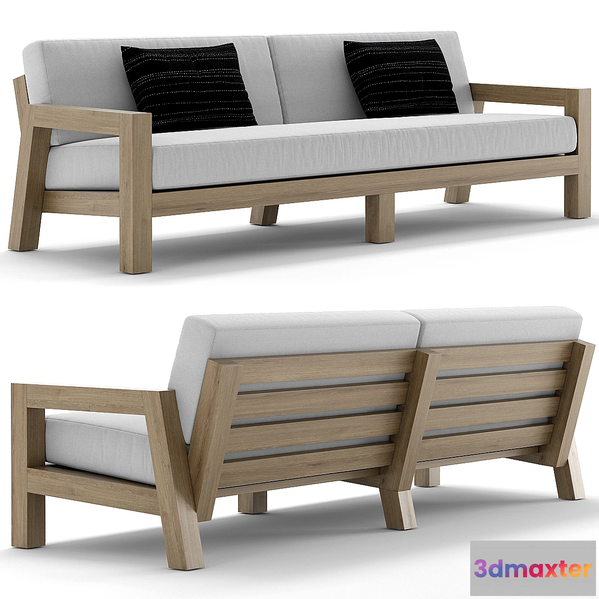 1445140 - RH Outdoor Bonaire teak sofa 3D Max
