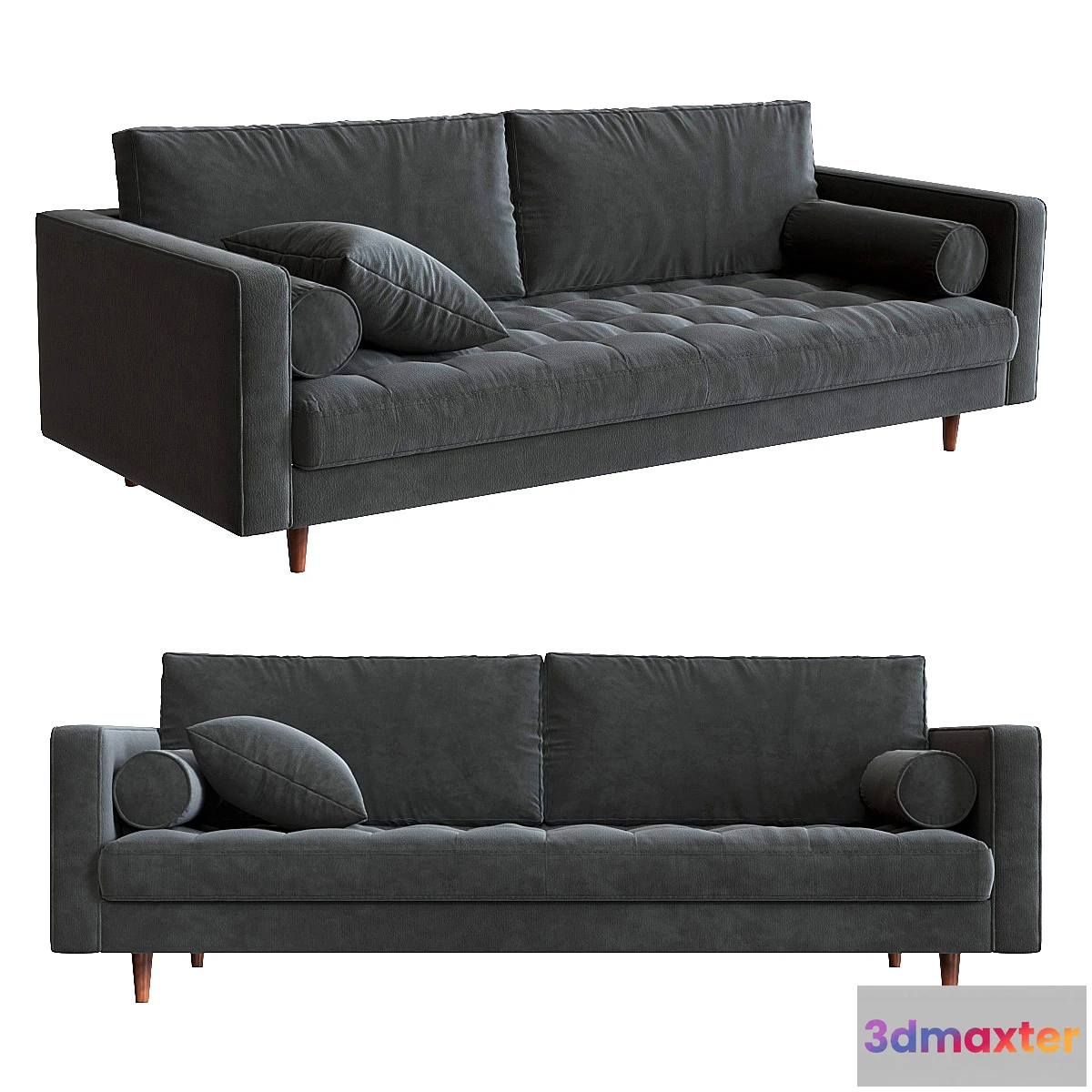 1446168 - Straight sofa three-seater Article Sven 3D Max
