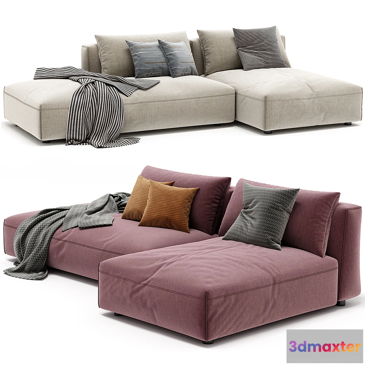 1446464 - Mobilia ELLEMIA FABRIC MODULAR SET 3D Max