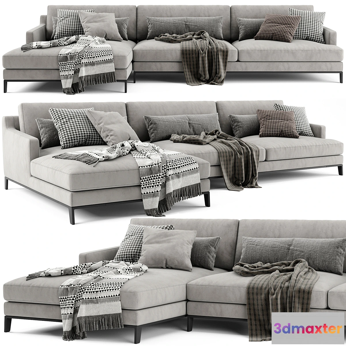 1446664 - Poliform Bellport Chaise Longue Sofa 3D Max