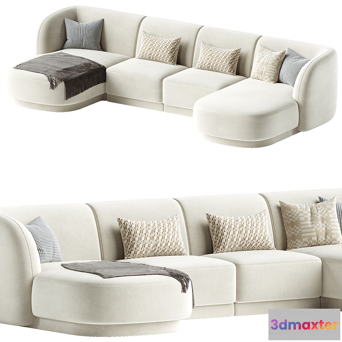 1446674 - 5-seater sofa Miley velvet 3D Max
