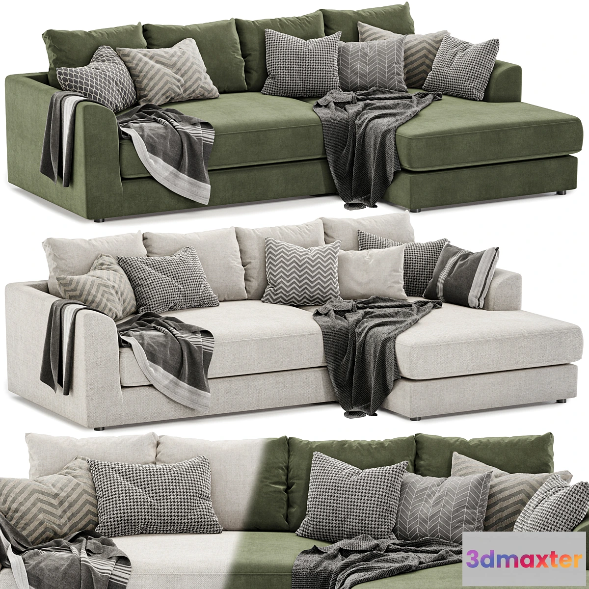 1447820 - Jessie Facing Chaise Sofa 3D Max