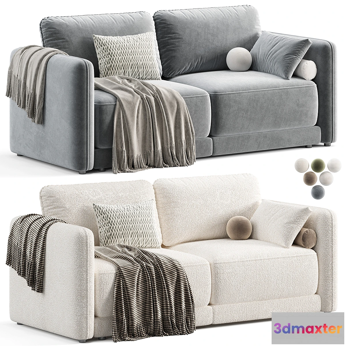1447836 - Dantone Home Marley straight folding Sofa 3D Max