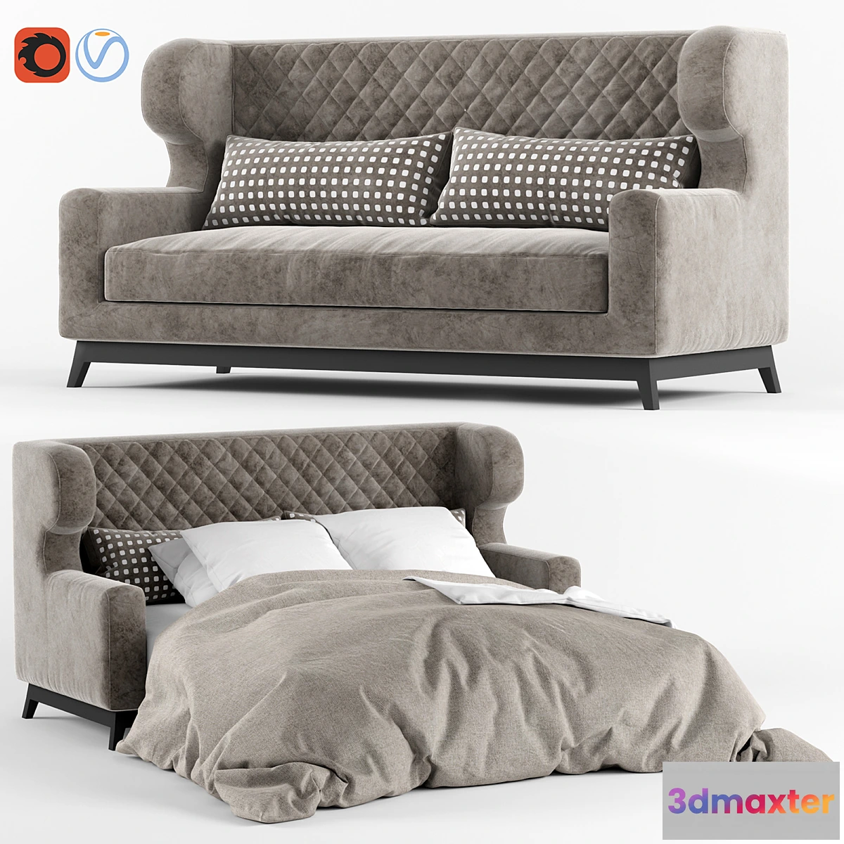 1448290 - Sofa bed Milano Morgan 3D Max