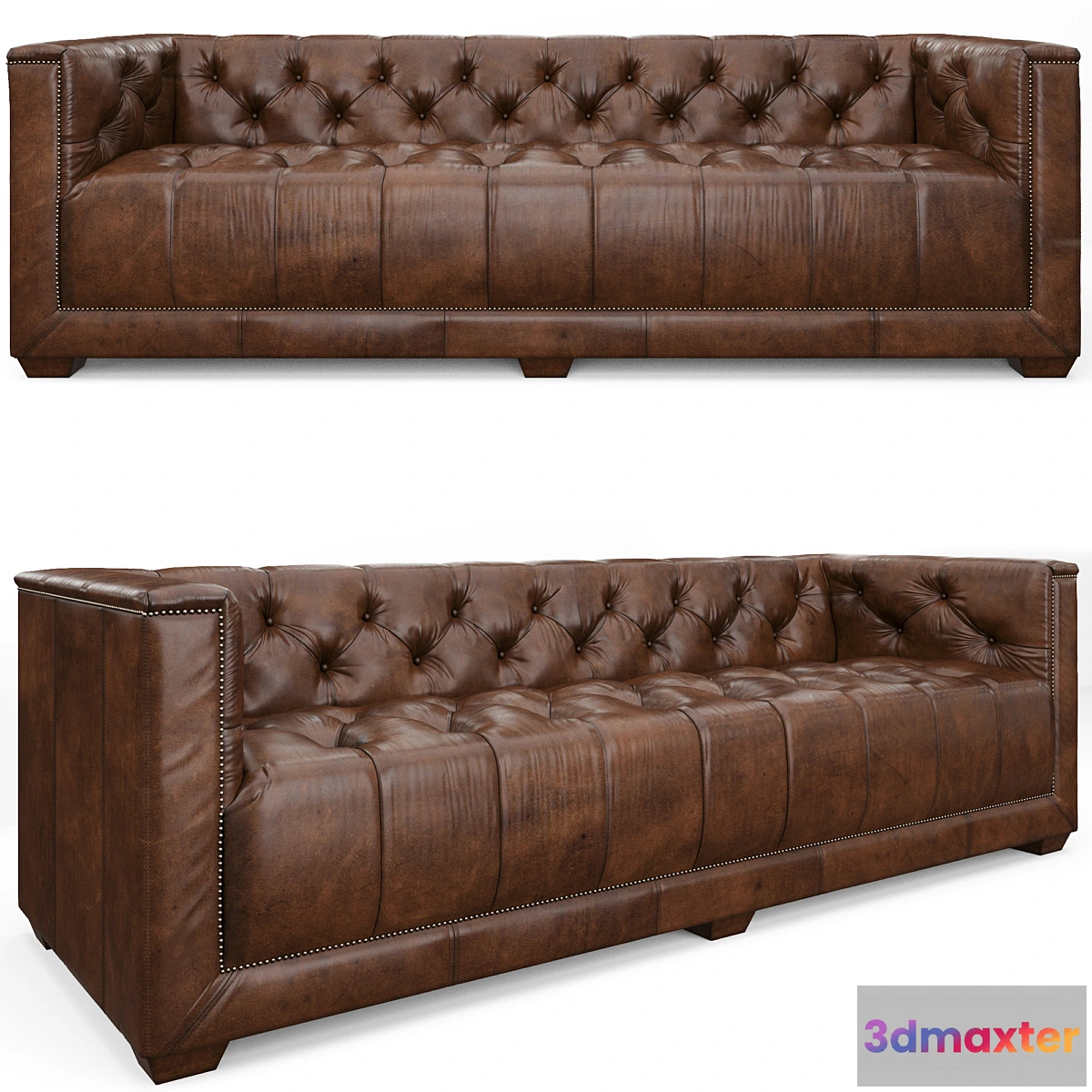 1448376 - Restoration Hardware SAVOY LEATHER SOFA 3D Max