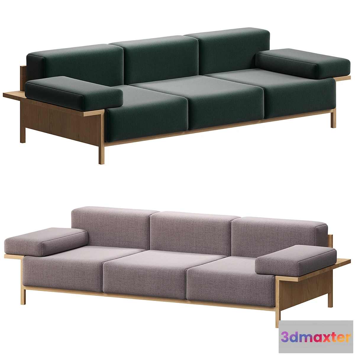 1448654 - Common Seating _ Mooner Three Seater Sofa 3D Max