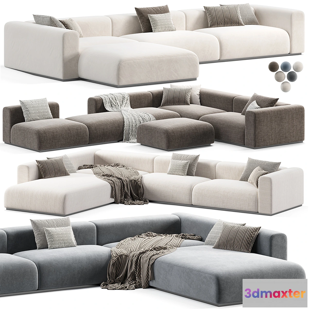 1448846 - Mahe Sectional sofa by Braid 3D Max