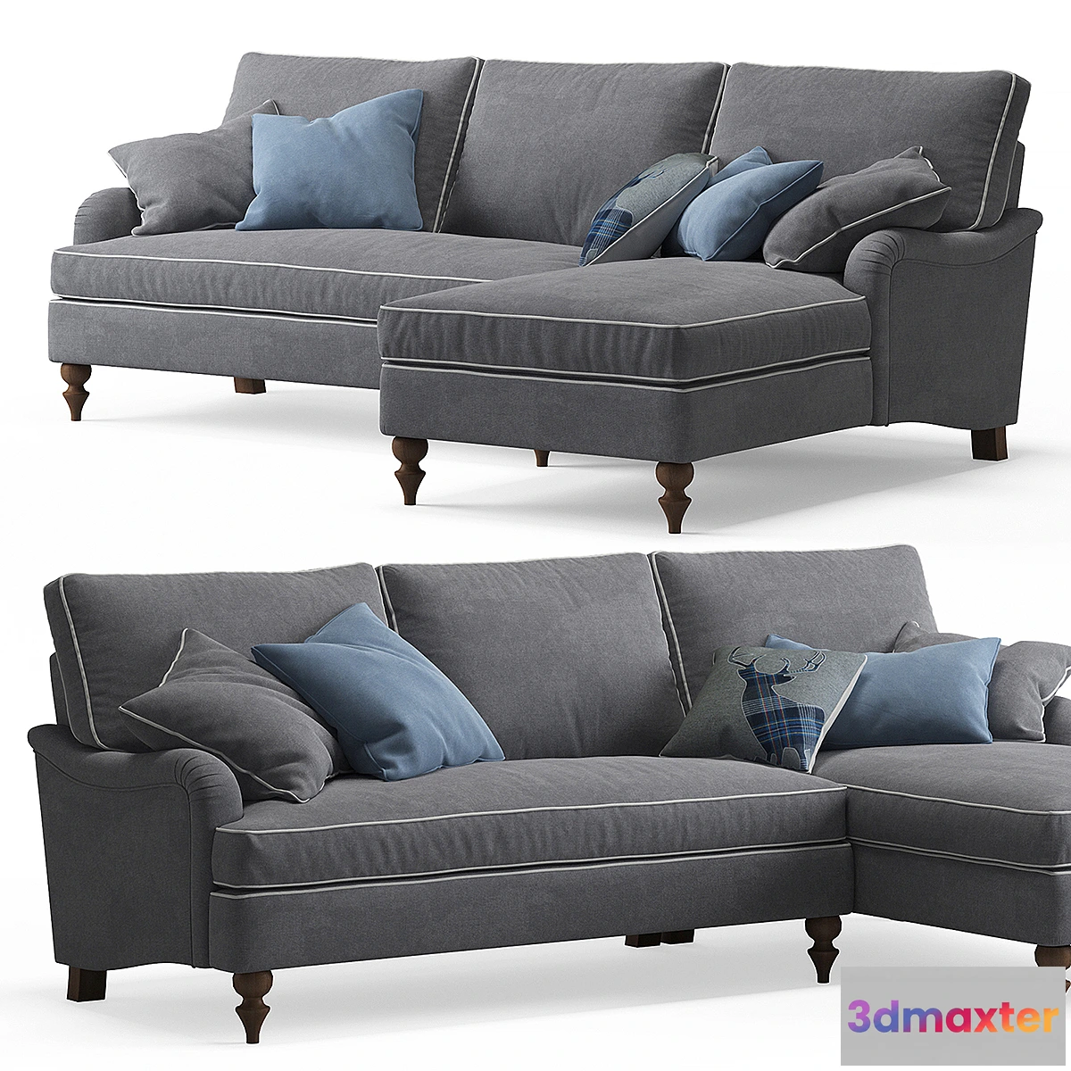 1451476 - Florence Corner Sofa with Chaise 3D Max