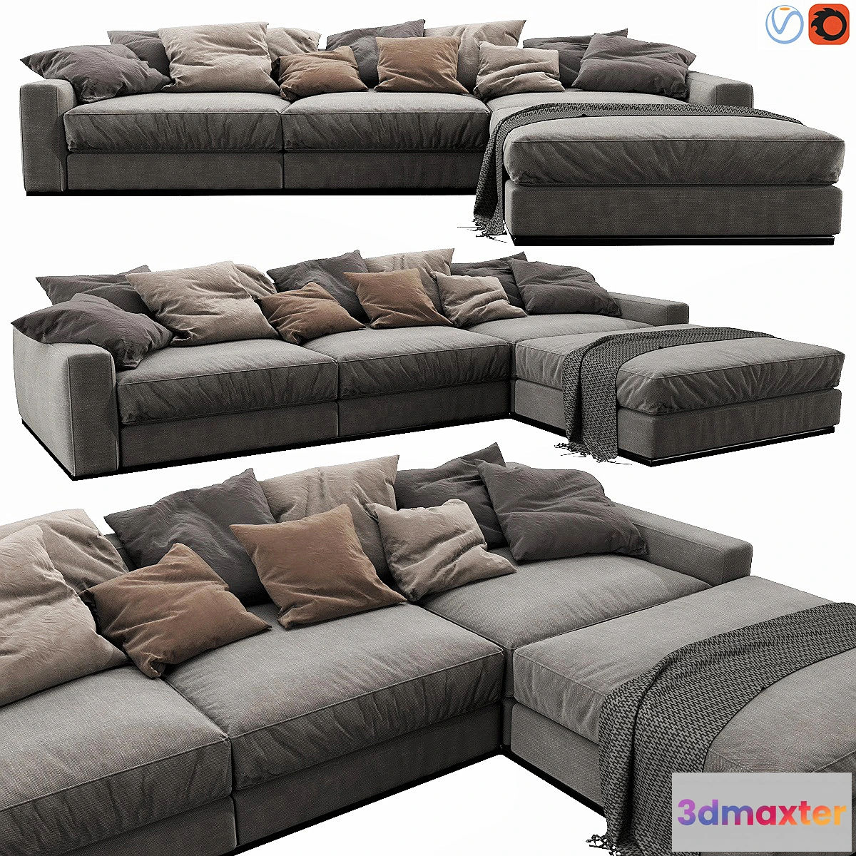 1451550 - Flexform Beauty Chaise Lounge 3D Max