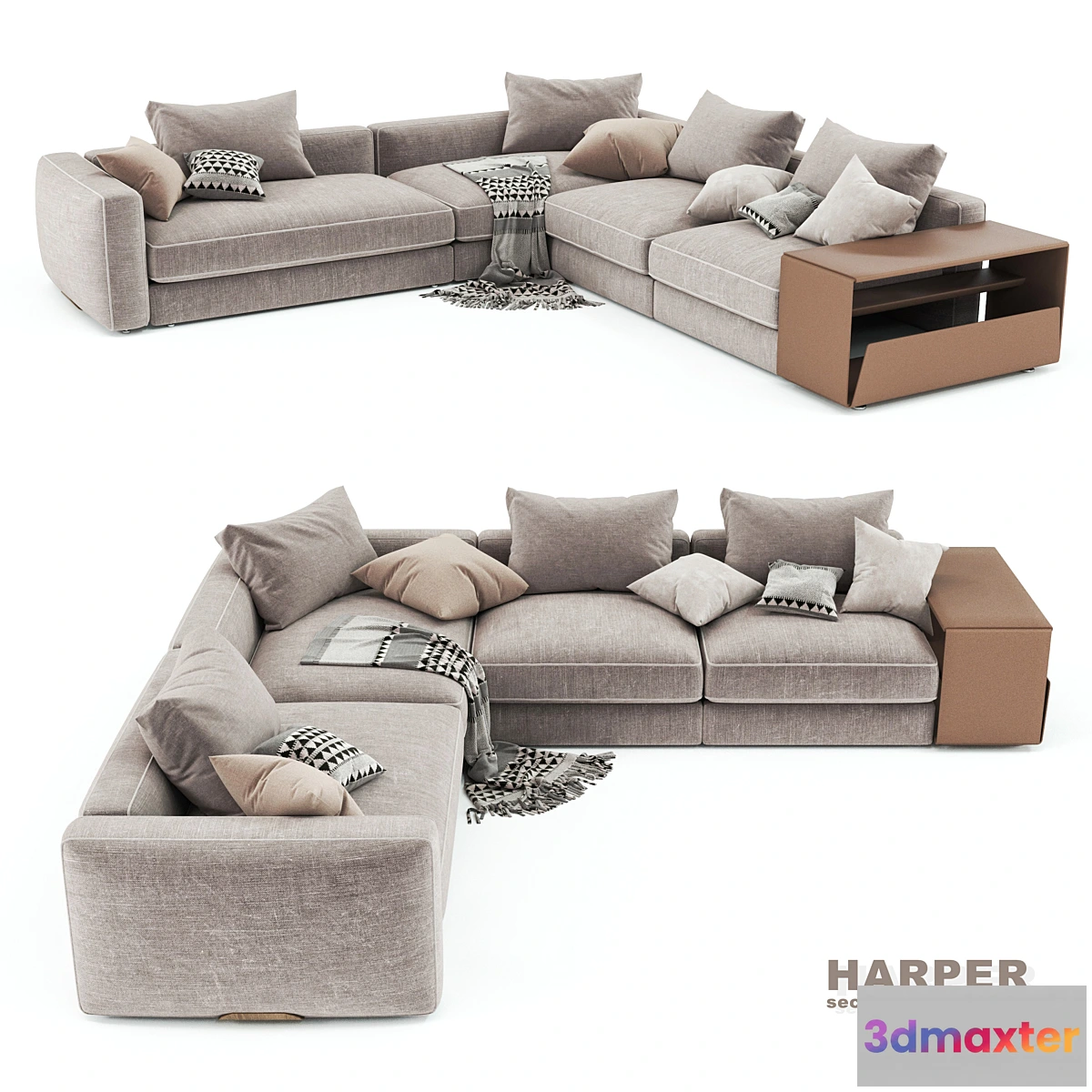 1452154 - Flexform HARPER sectional sofa 3D Max