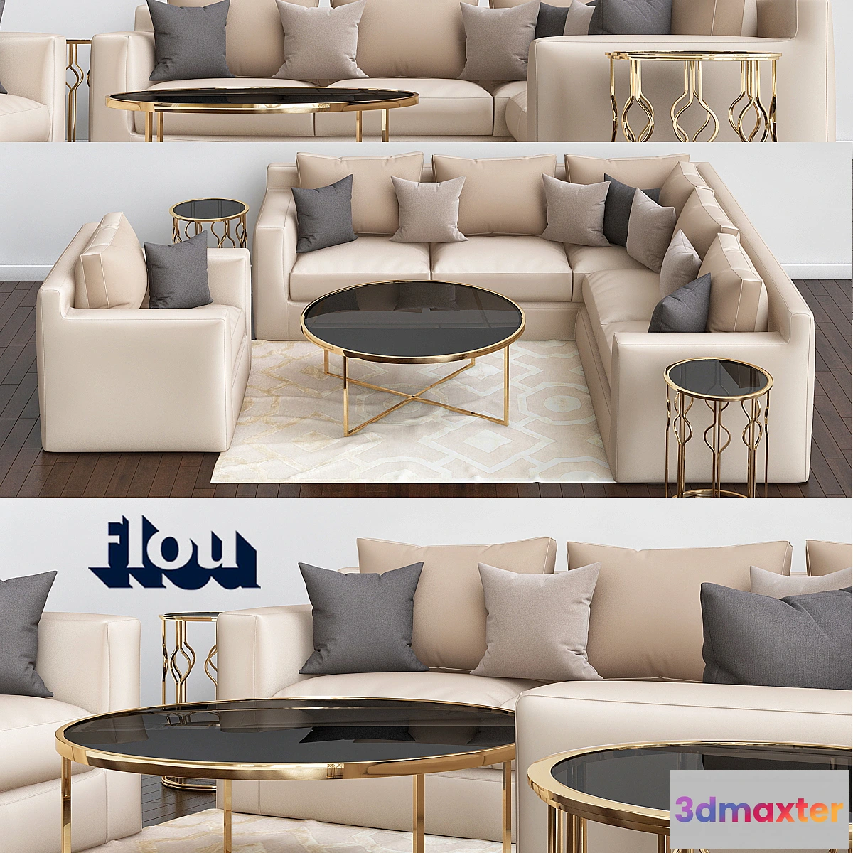 1452866 - Borgonuovo Divano Flou 3D Max