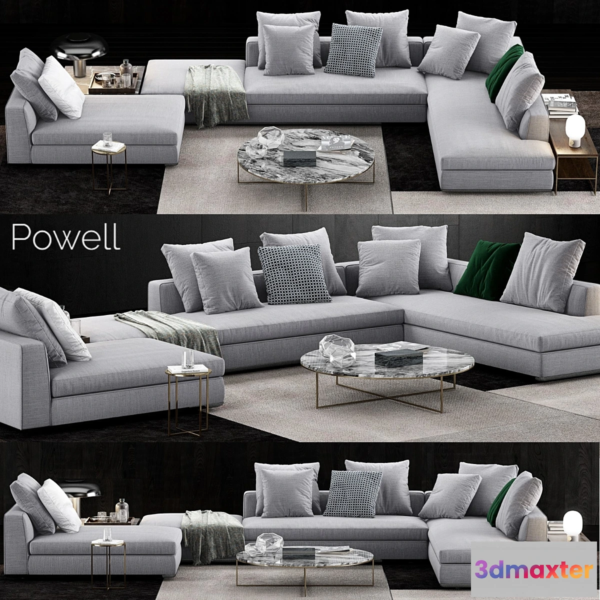 1453214 - Minotti Powell Sofa 3D Max