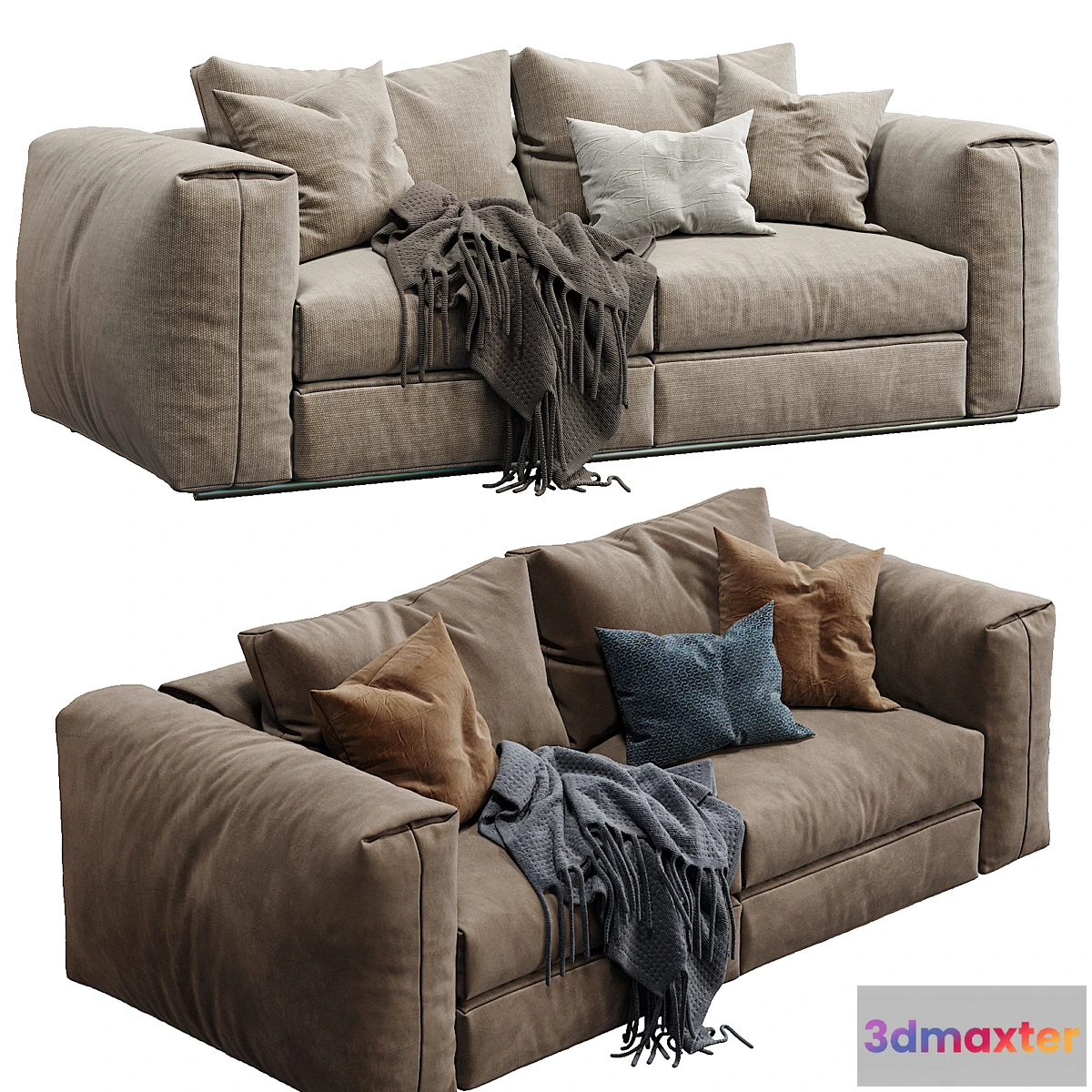 1453358 - Flexform Sofa Asolo (2 color version) 3D Max