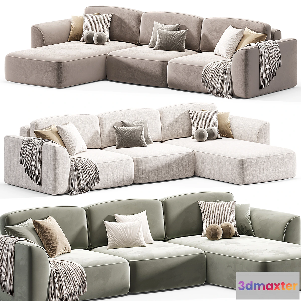 1455156 - KING SE chenille Sofa 3 3D Max