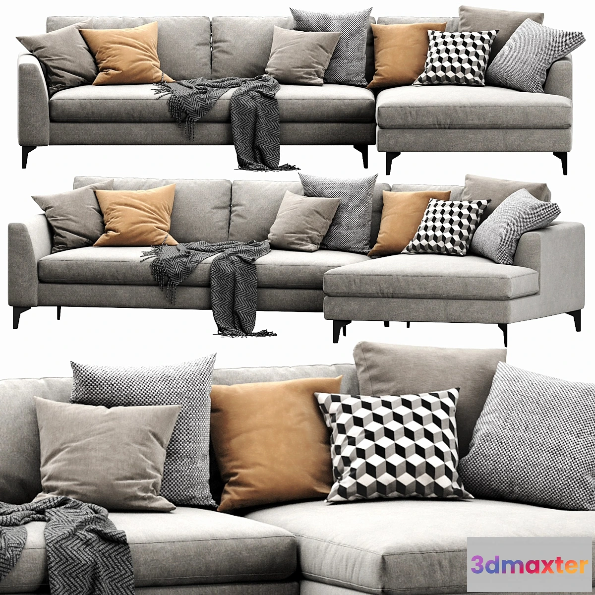 1455494 - Meridiani Louis Up Chaise Lounge 3D Max