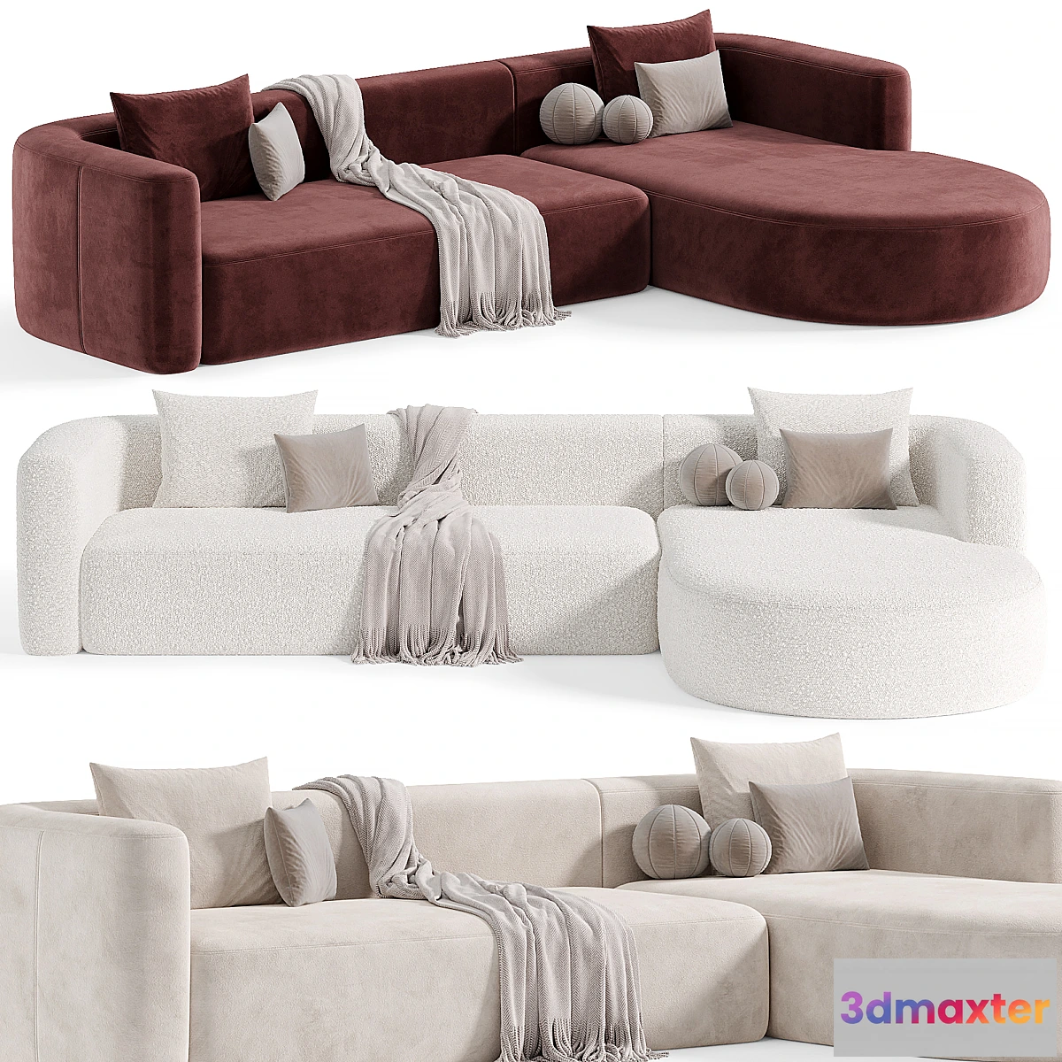 1456278 - Soft Velvet Sofa By Acanva 3D Max