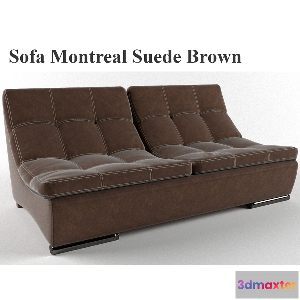 1456572 - Sofa Montreal Suede Brown 3D Max