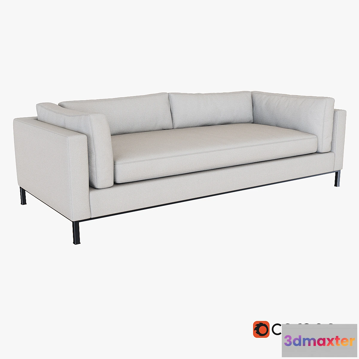 1458736 - West Elm Modern Arm Sofa 3D Max