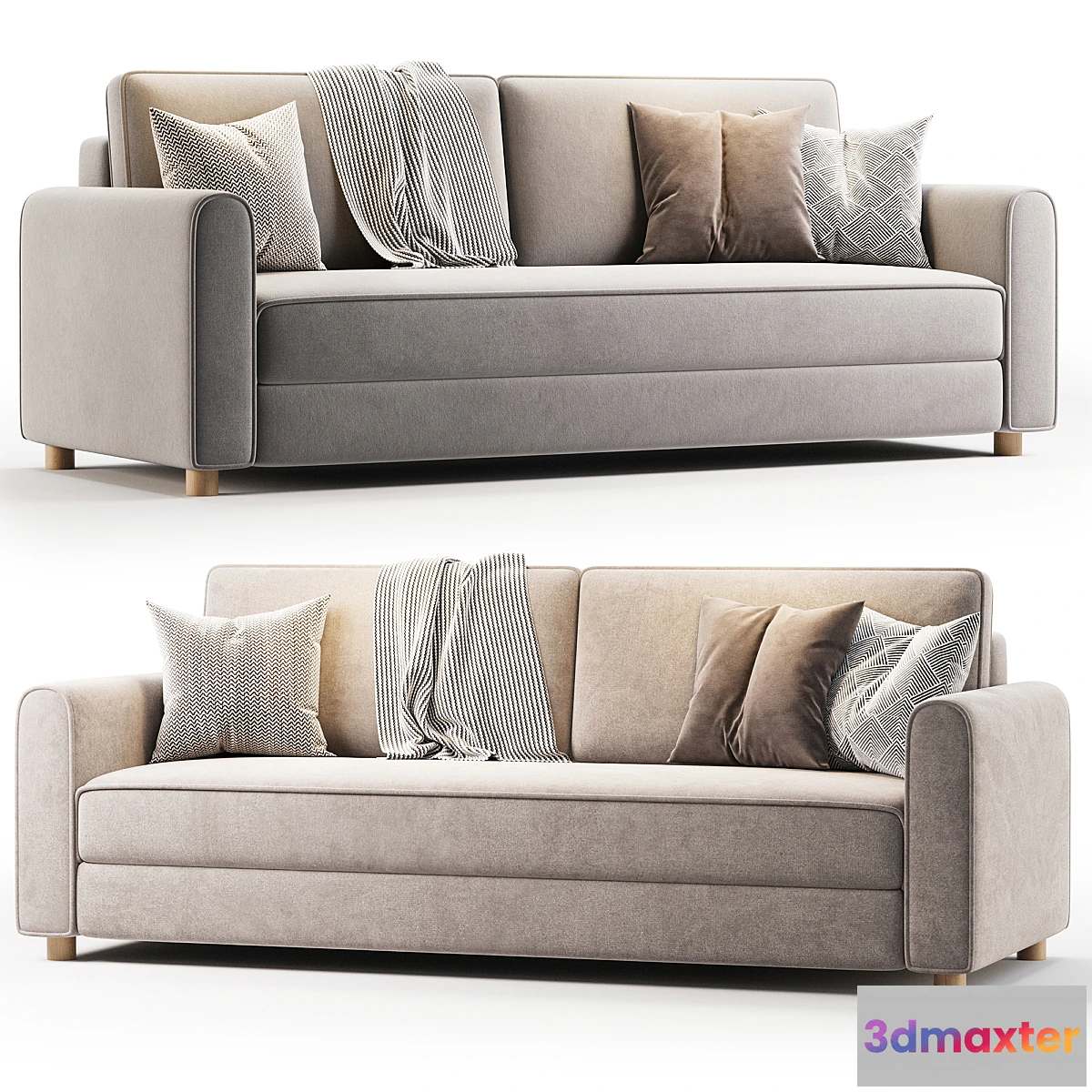 1459742 - Sofa Lille Velvet Gray 3D Max