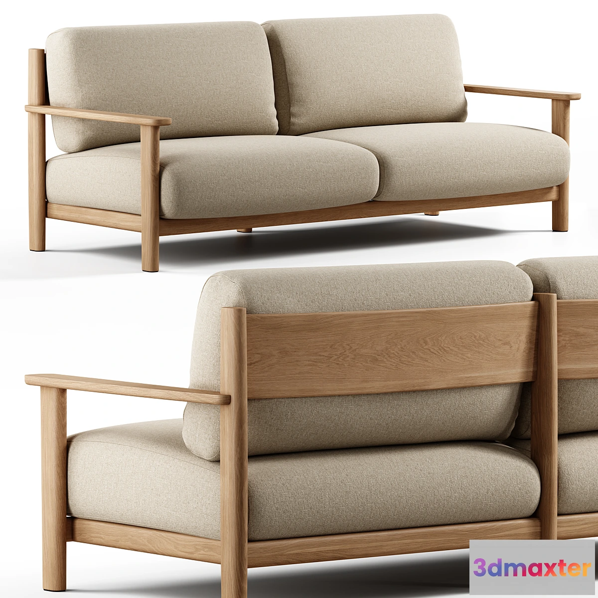 1460556 - Kave Home - Tirant 3 Seater Sofa 3D Max