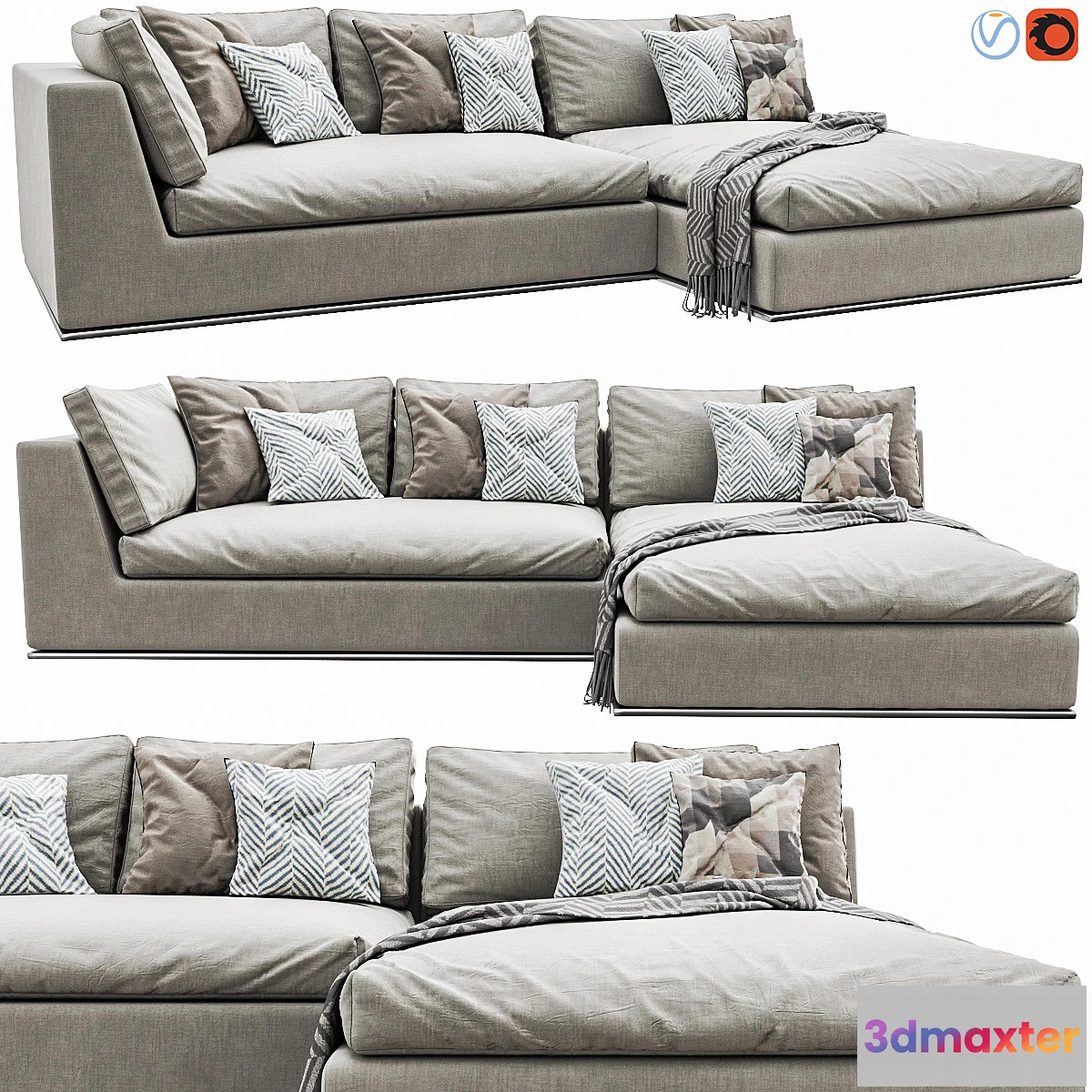 1461102 - Minotti Hamilton Arrangement 04 3D Max