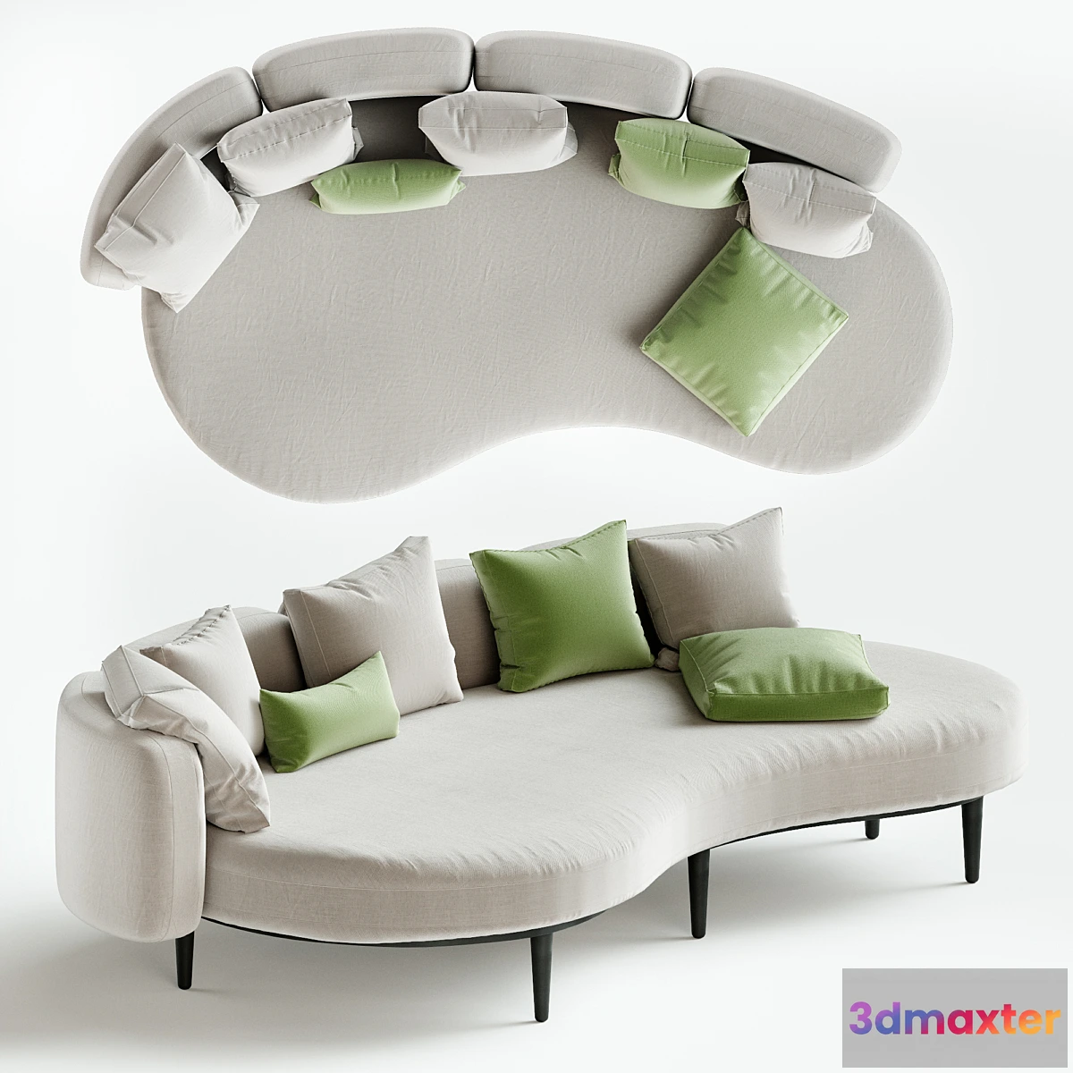 1461894 - Organix Lounge Sofa (royal Botania) 3D Max