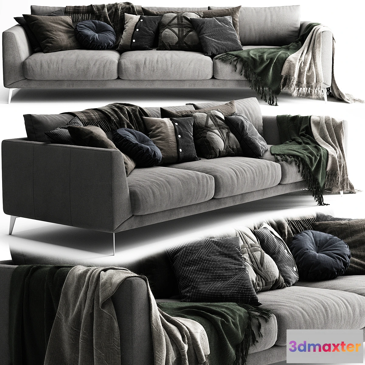 1462254 - BoConcept Fargo Sofa 3 Seats - Scandinavian Set 3D Max