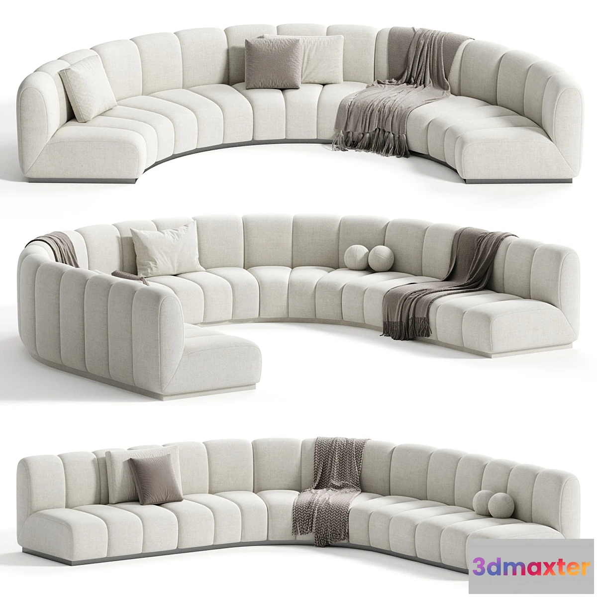 1462438 - Biscuit Sectional Sofa Collection 3D Max
