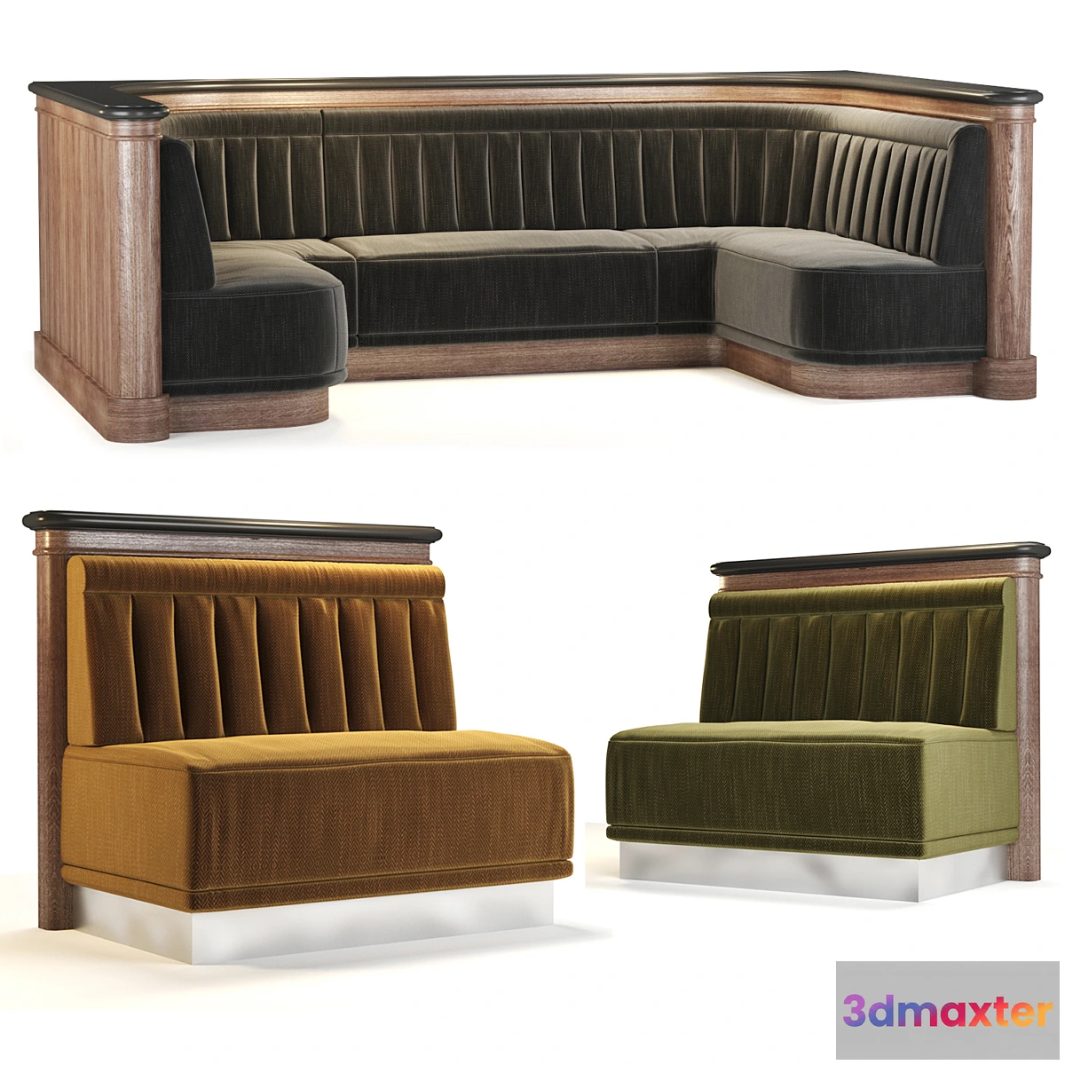 1462566 - D0. Restaurant sofa 3D Max