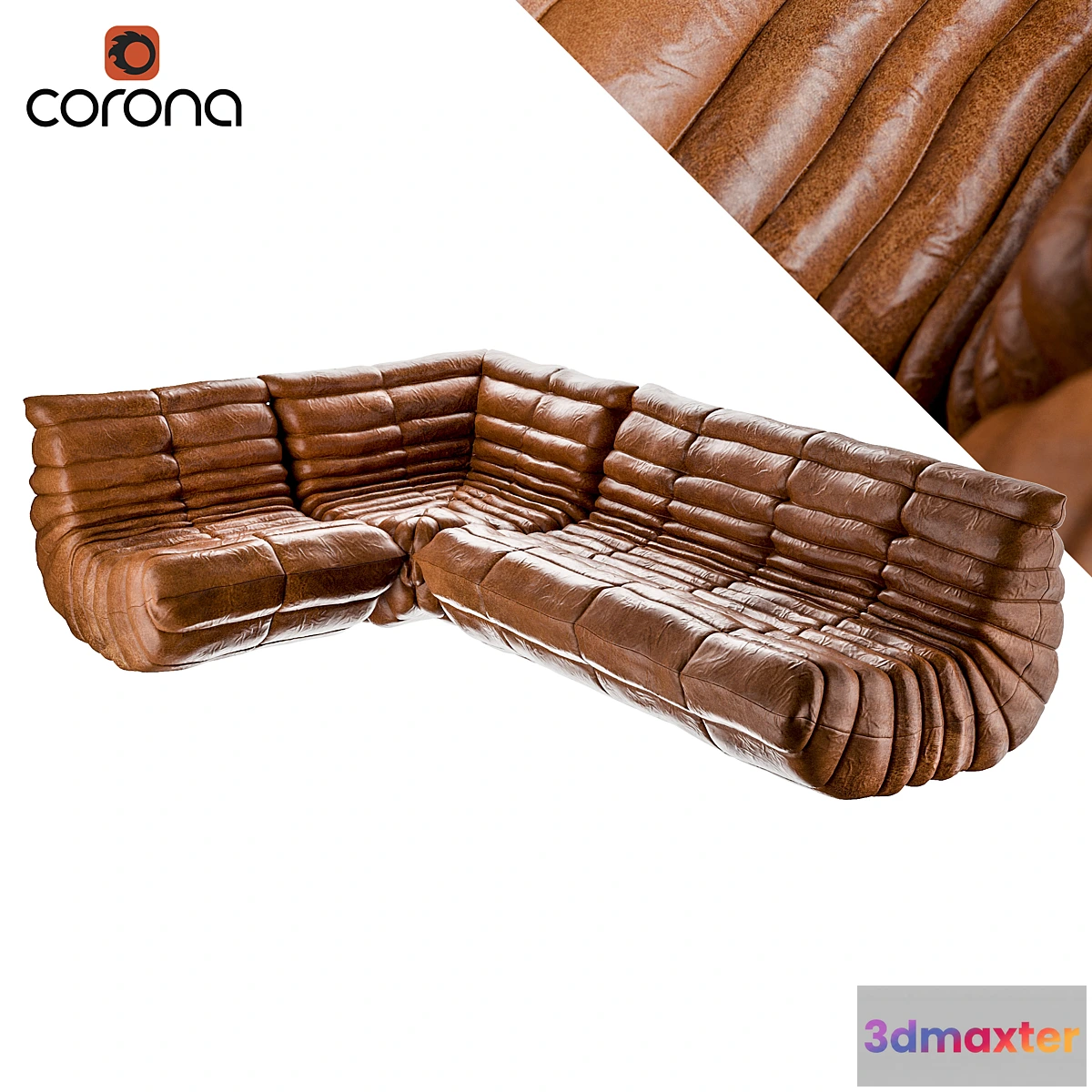 1463028 - Togo sofa by Ligne Roset 3D Max