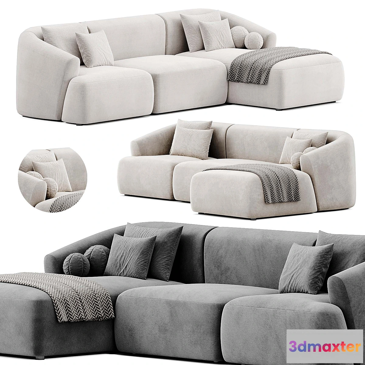 1463248 - Narozna sofa By Westwing 3D Max