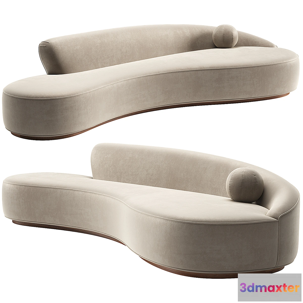 1463254 - Marseille 2 Curved Sofa 3D Max