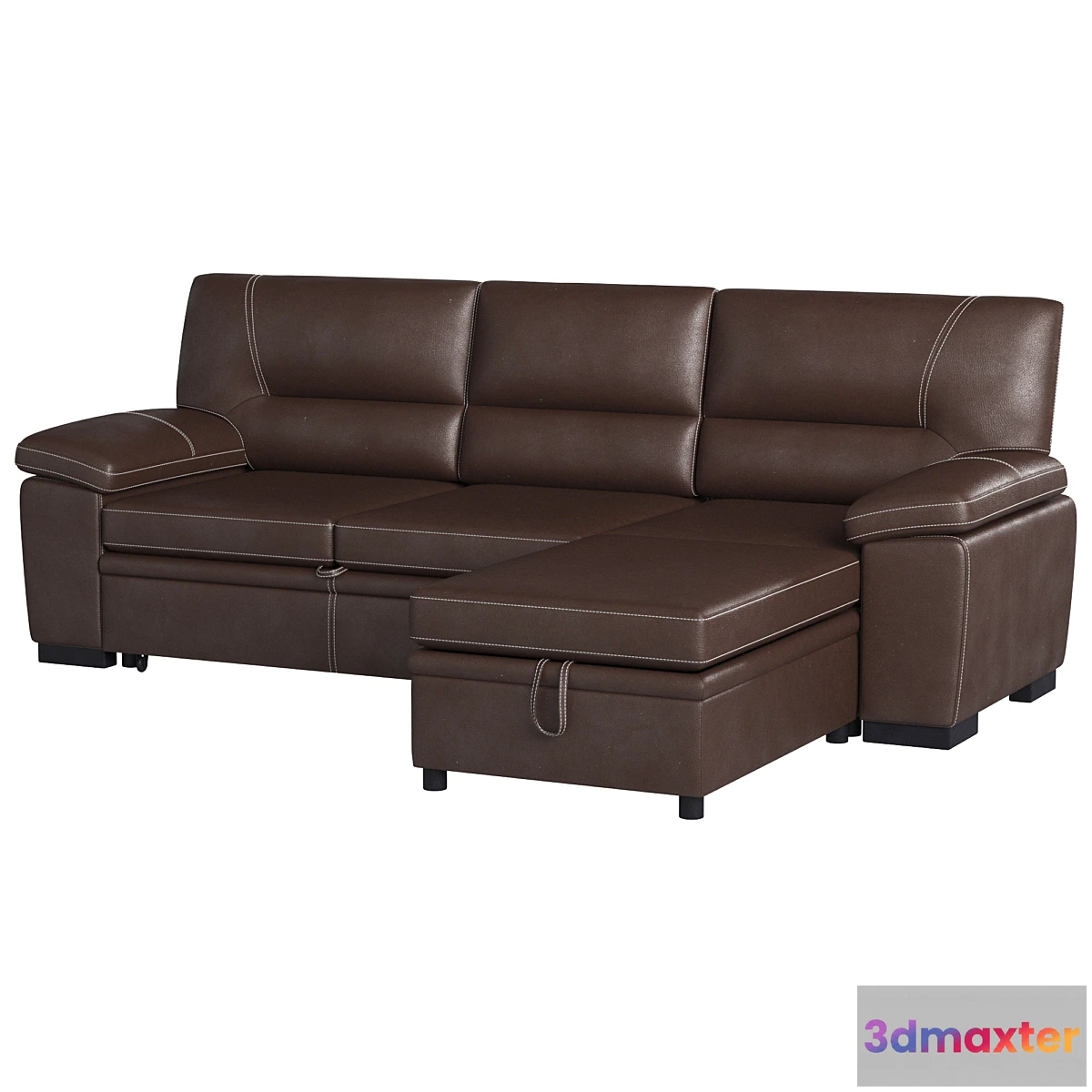1464252 - Brown Leather Sectional Sofa 3D Max